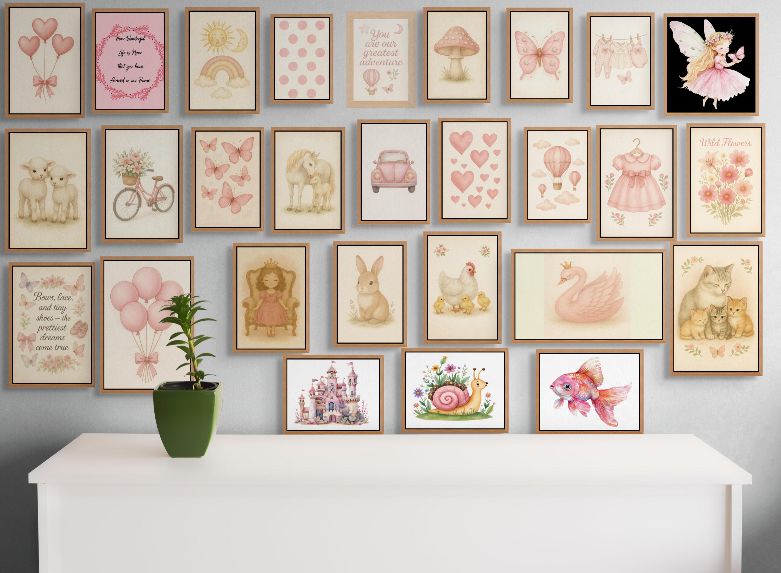 100+ Vintage Nursery Prints: Baby Girl Room Decor (Digital Download
