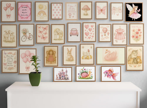 100+ Vintage Nursery Prints: Baby Girl Room Decor (Digital Download