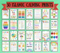 Rainbow Muslim Kids Prints: Calming Islamic Wall Art (Digital Download Set of 30)