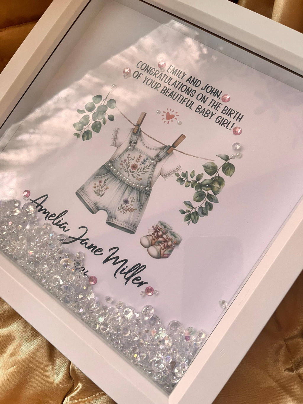 Personalized Baby Girl Nursery Art: Watercolor Design, Custom Name