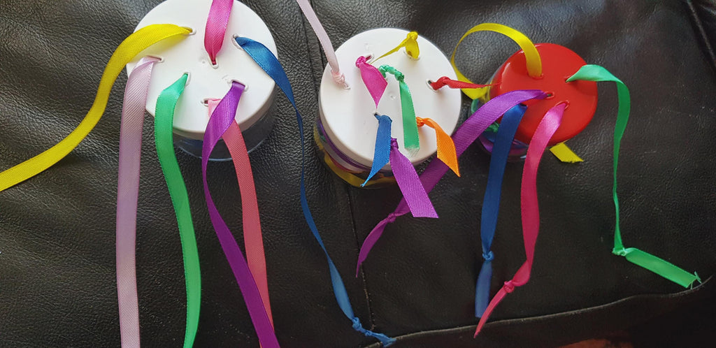 Montessori Ribbon Pull Toy: Sensory Cup for Fine Motor Skills