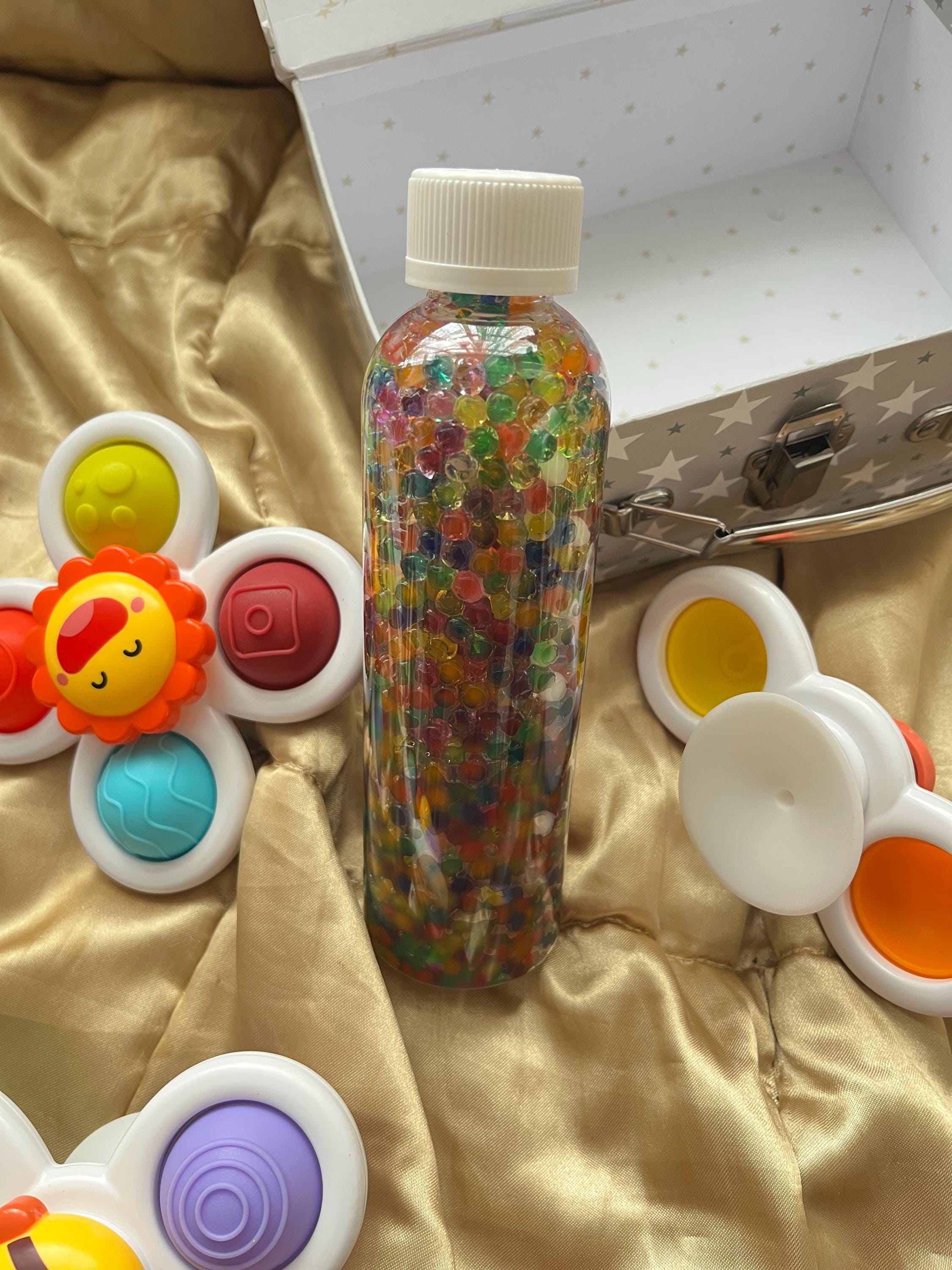 Sensory Suction Cup Toy and Bottle Set: Baby Development Gift, SUITCASE NOT INCLUDED
