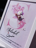 Personalized Arabic Letter Floral Print: Islamic Wall Decor
