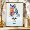 Personalized Islamic Baby Name Print: Arabic Calligraphy, Eid Gift