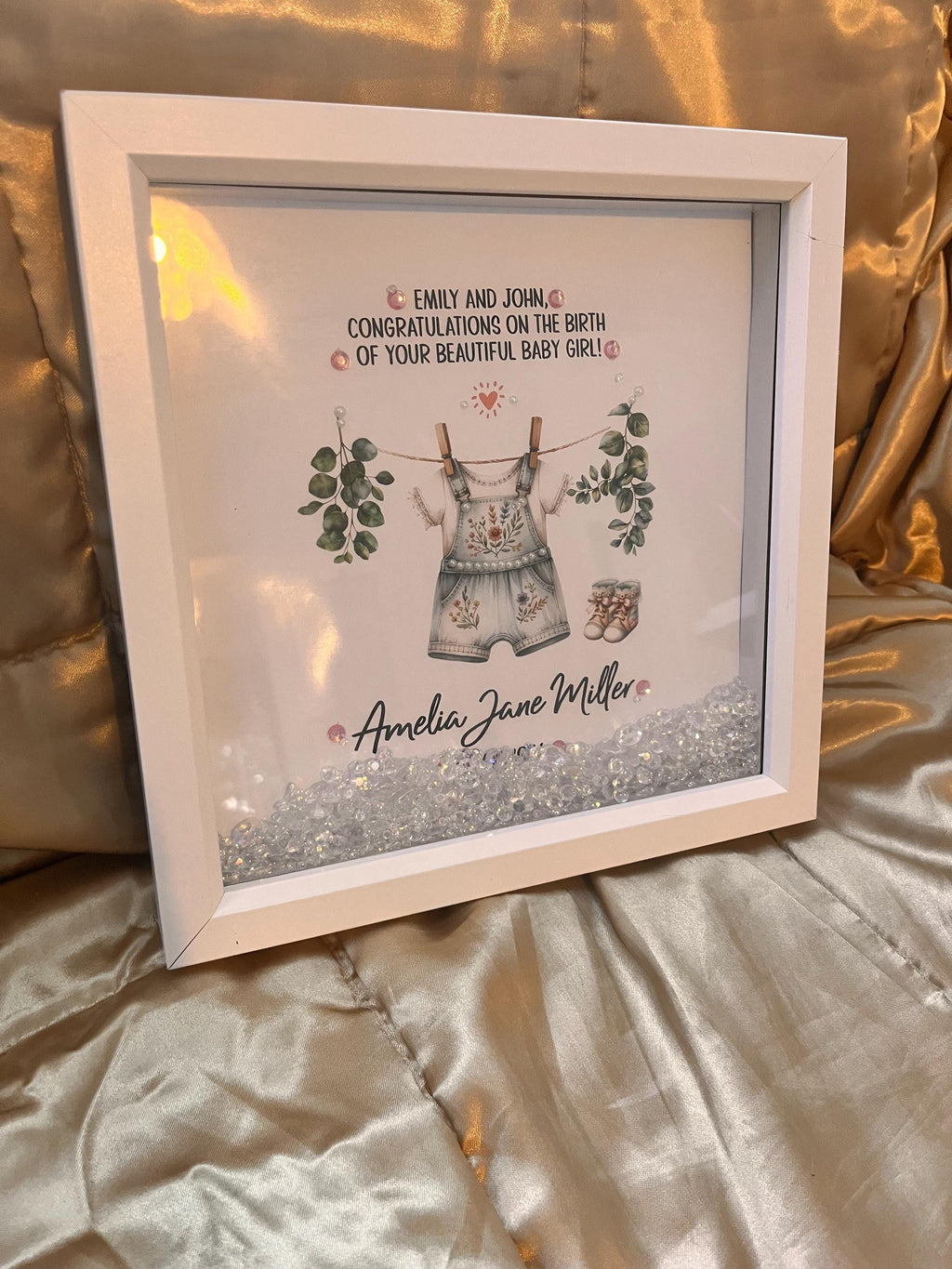 Personalized Baby Girl Nursery Art: Watercolor Design, Custom Name