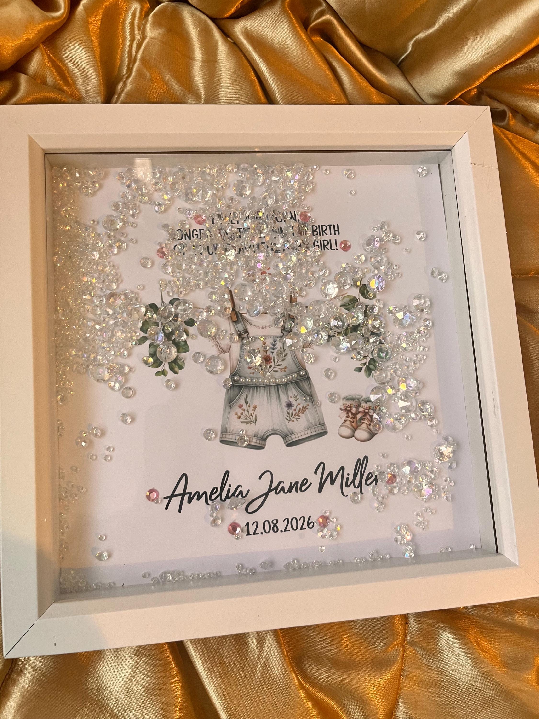 Personalized Baby Girl Nursery Art: Watercolor Design, Custom Name