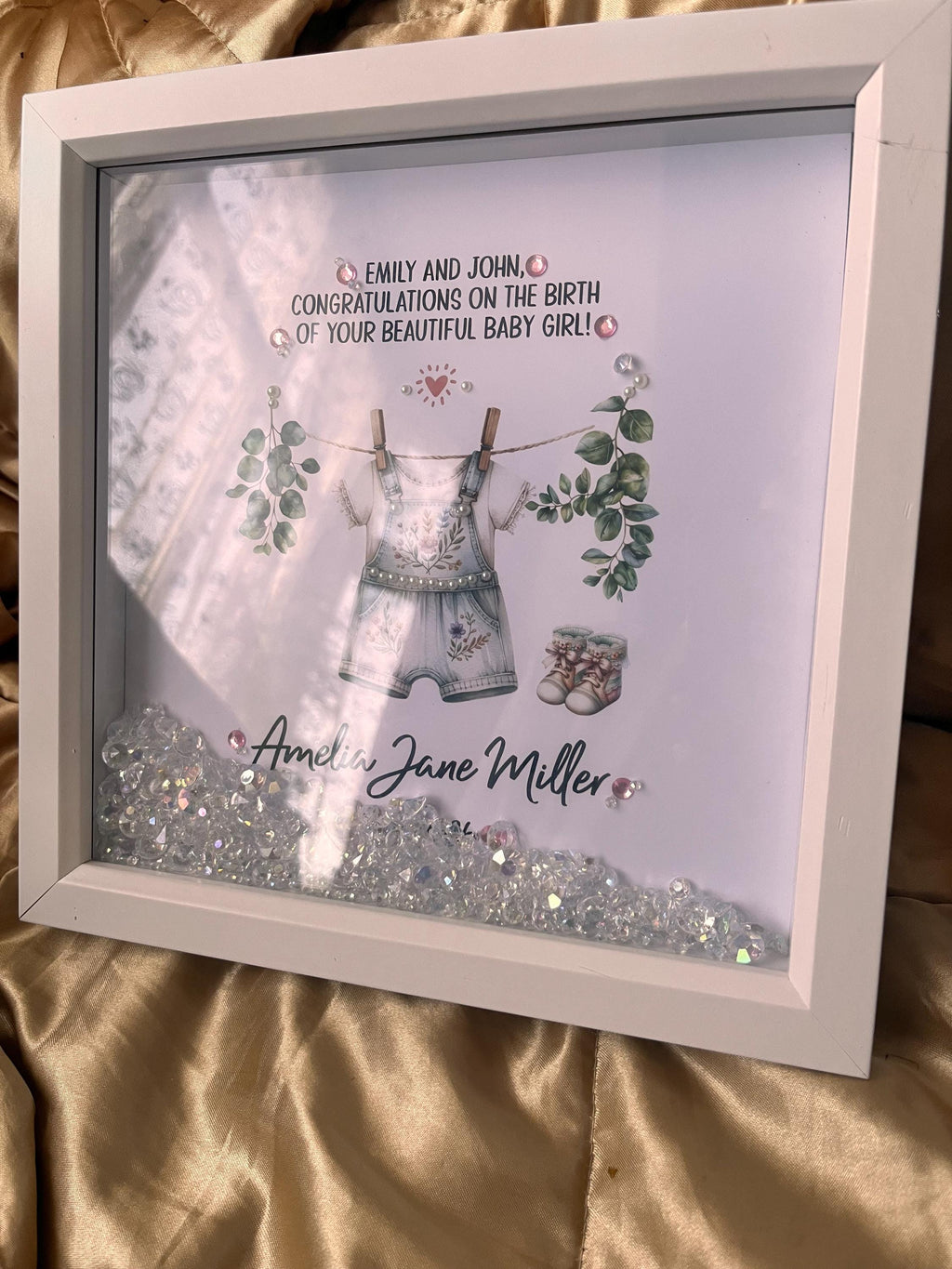 Personalized Baby Girl Nursery Art: Watercolor Design, Custom Name