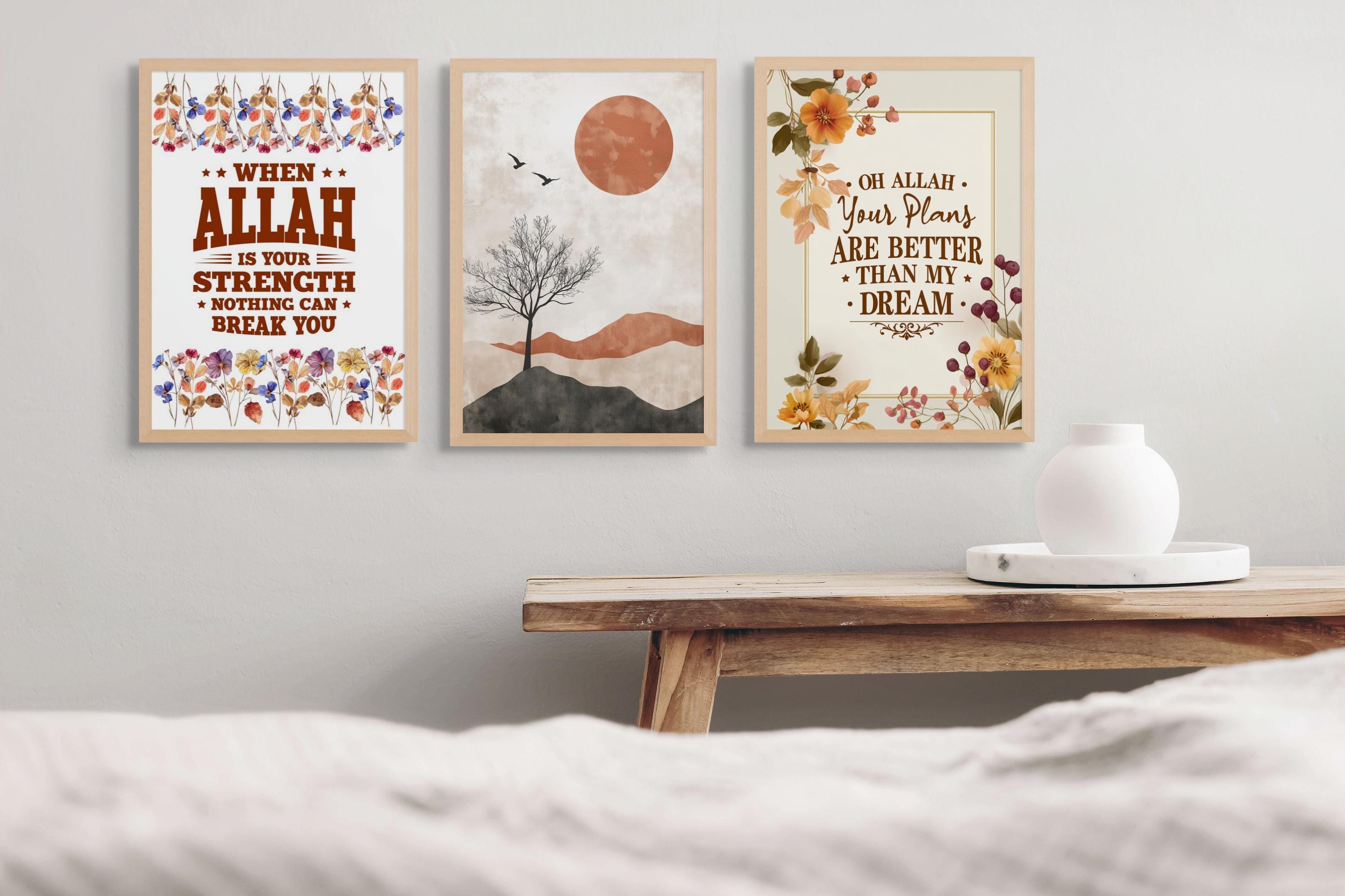 Islamic Art Print Set: Quranic Verses, Muslim Home Decor (Digital Download)