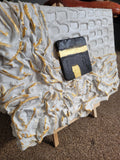 Textured Holy Kaaba Canvas Art: Gold Accent Islamic Decor