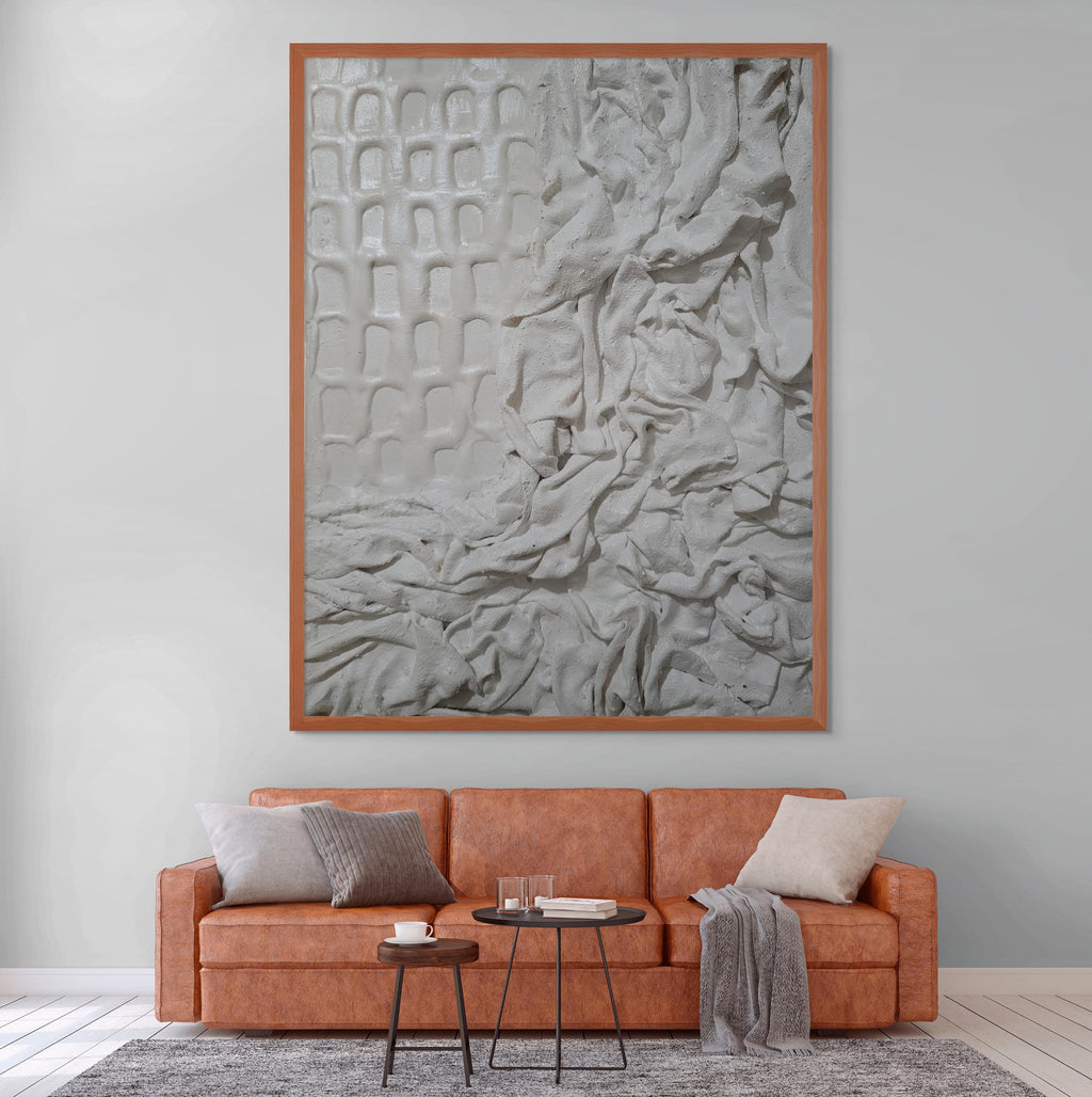 Textured Fabric Wall Art: Minimalist Scandi Decor