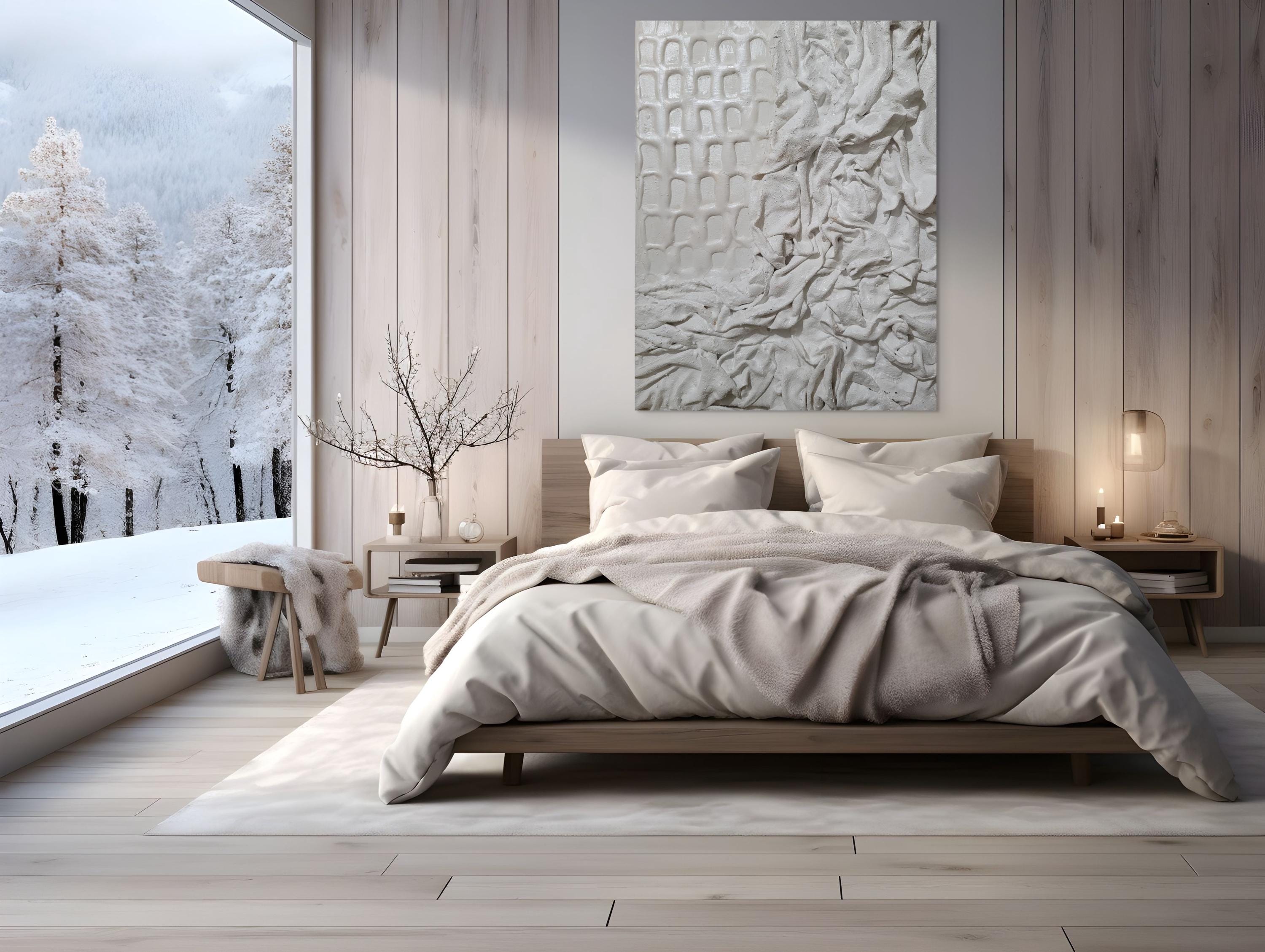Textured Fabric Wall Art: Minimalist Scandi Decor