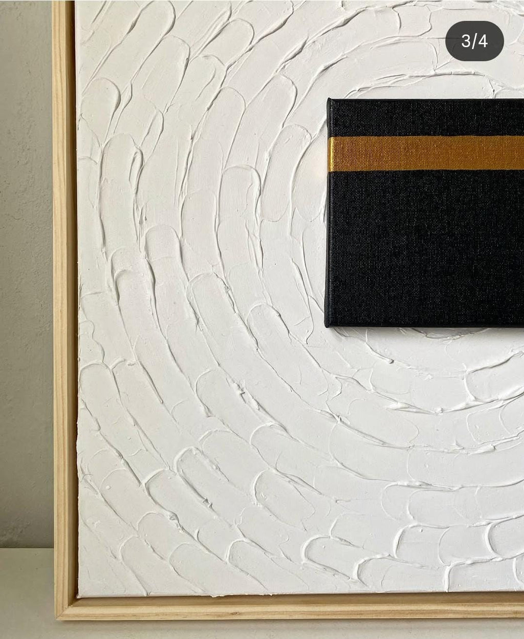 Kaaba Canvas Art: 3D Textured Islamic Painting with Gold