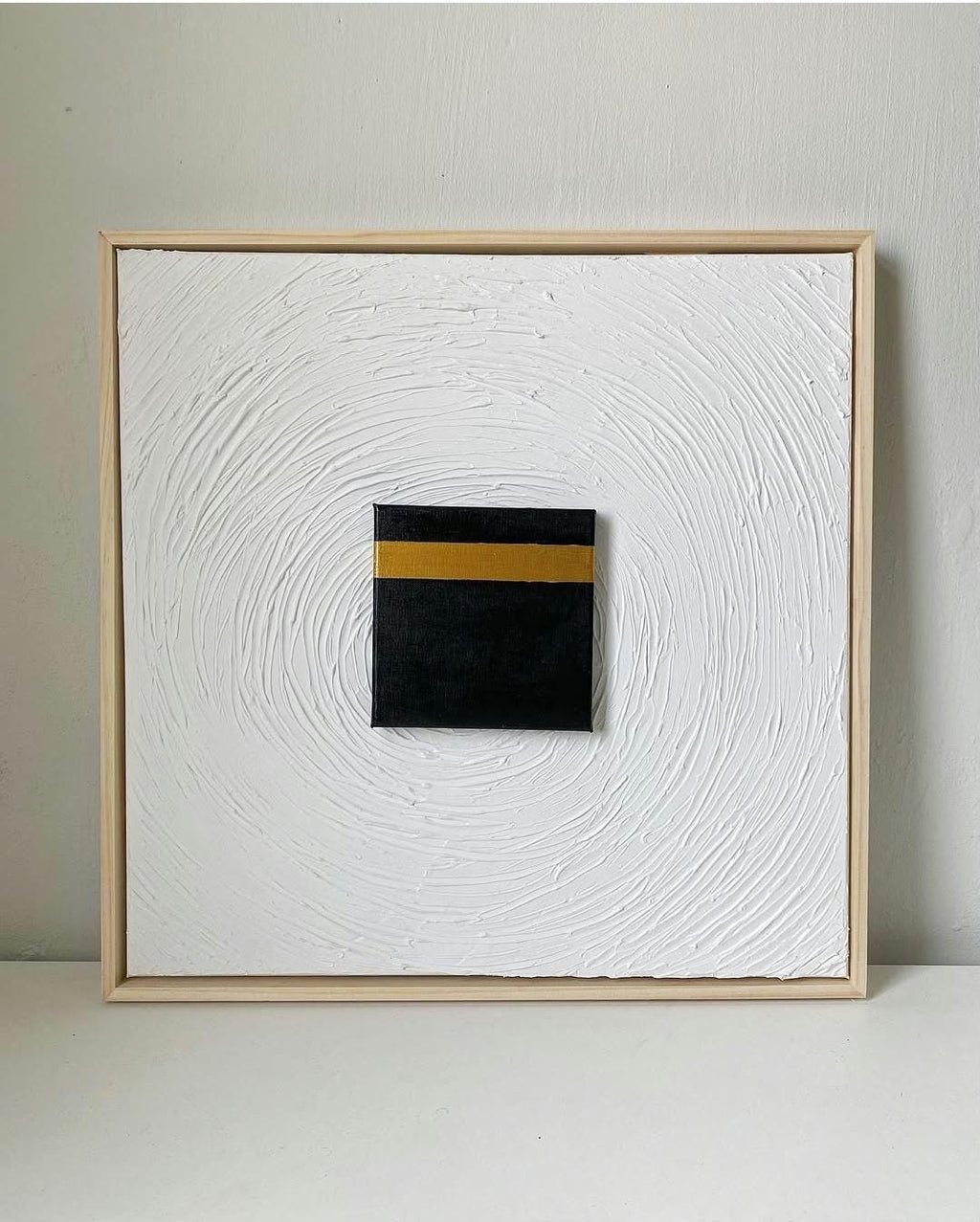 Kaaba Canvas Art: 3D Textured Islamic Painting with Gold