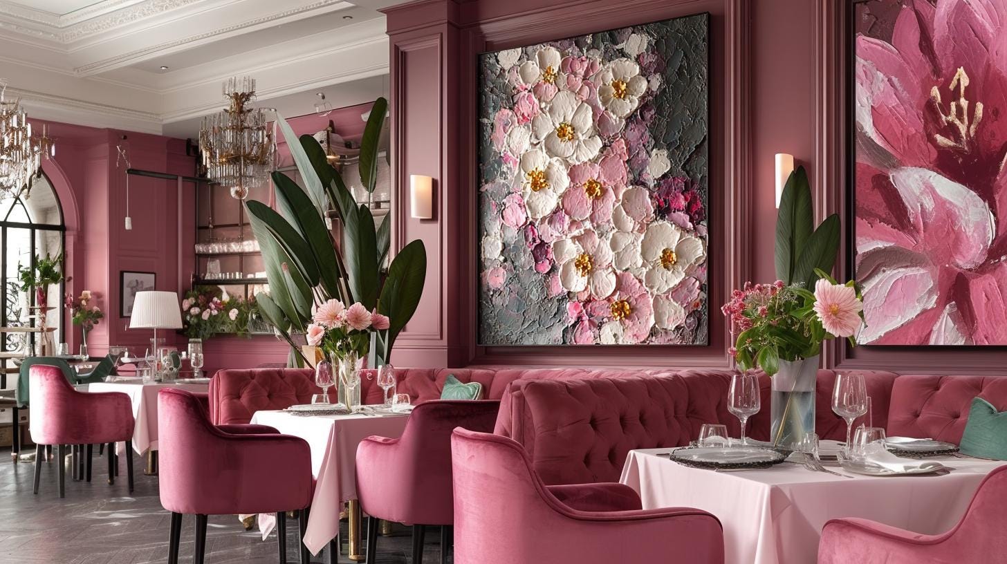 Large Orchid Oil Painting On Canvas, 3D Impasto Textured Floral Wall Art