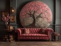 Textured Tree Wall Art  Rose Quartz  Large Original Round  Resin Tree,  Living Abstract Canvas Art 3D Impasto Room Decor 50cms 40 cm 30 cm