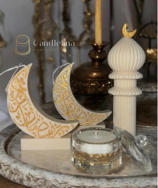 Ramadan Mubarak Gift flower candle Exquisite Oud White Musk Eid  candles made from soy wax  Islamic Vegan candles - Eid gift ideas