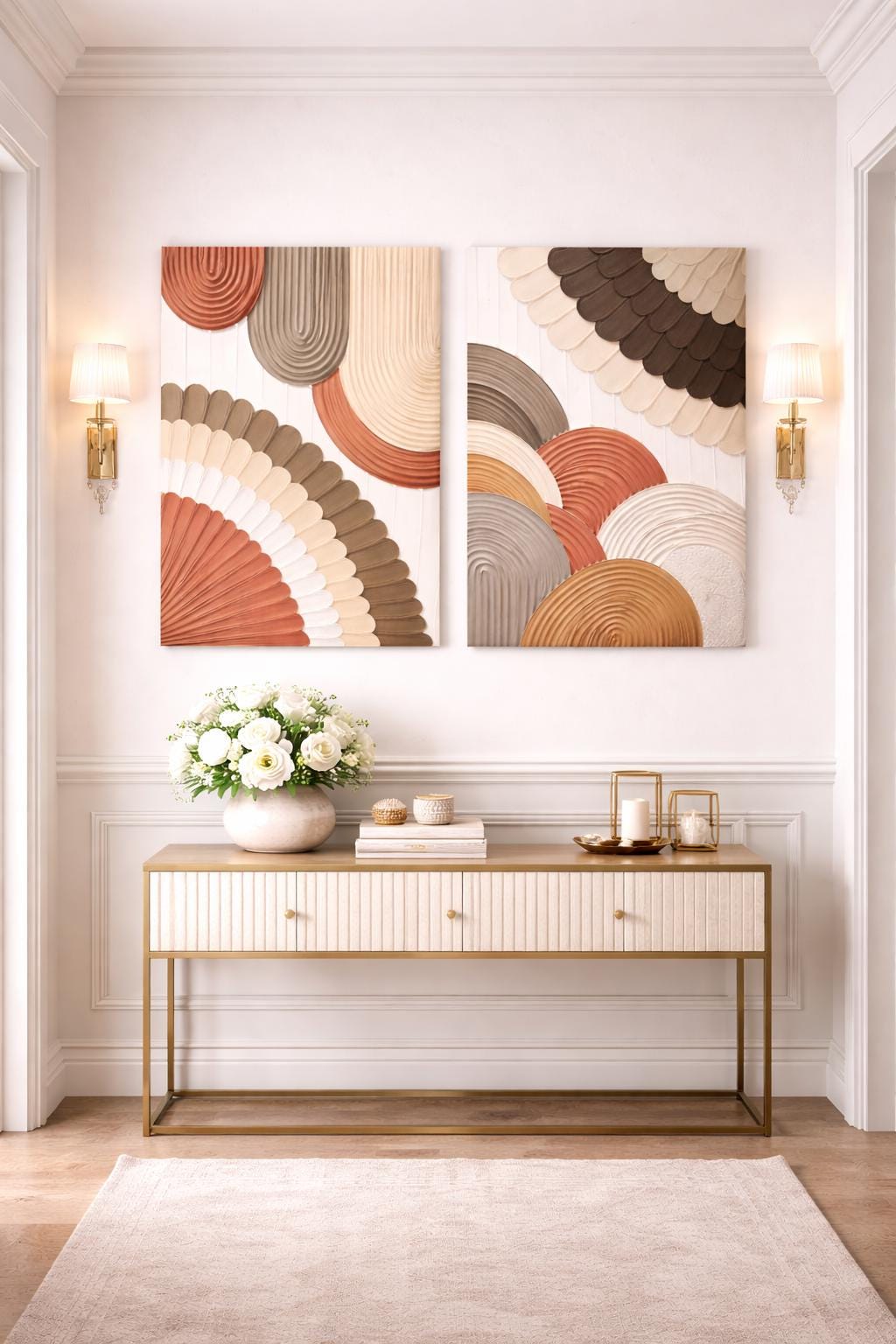 Original Colorful Oil Painting on Canvas, Abstract Texture, Large Wall Art