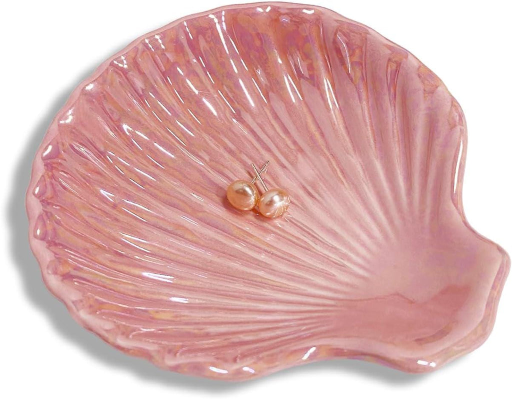 Trinket tray shell Decorative tray, custom colour effects, Handmade designs, Jesmonite, neutral home Gift for Sister Mother Daughter