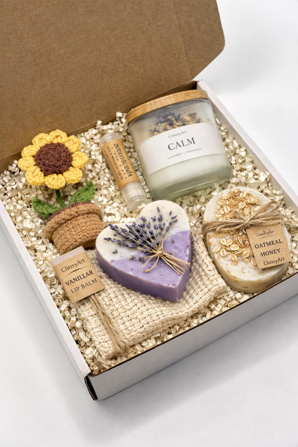 Hygge Gift Box, Mothers Gift Box, Gift Box for Grandma, Birthday Gift Set, Self Care Gift for Mom, Daughter to Mother Gift, Basket for Her