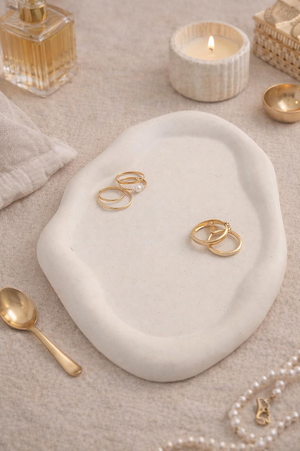 Modern Design Tray Japandi ,Irregular cloud tray , choose different colour effects, Handmade | Jesmonite | Neutral home decor and gifts.