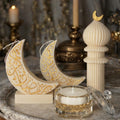 Ramadan Crescent Moon Candle  Oud White Musk Scented Soy Wax