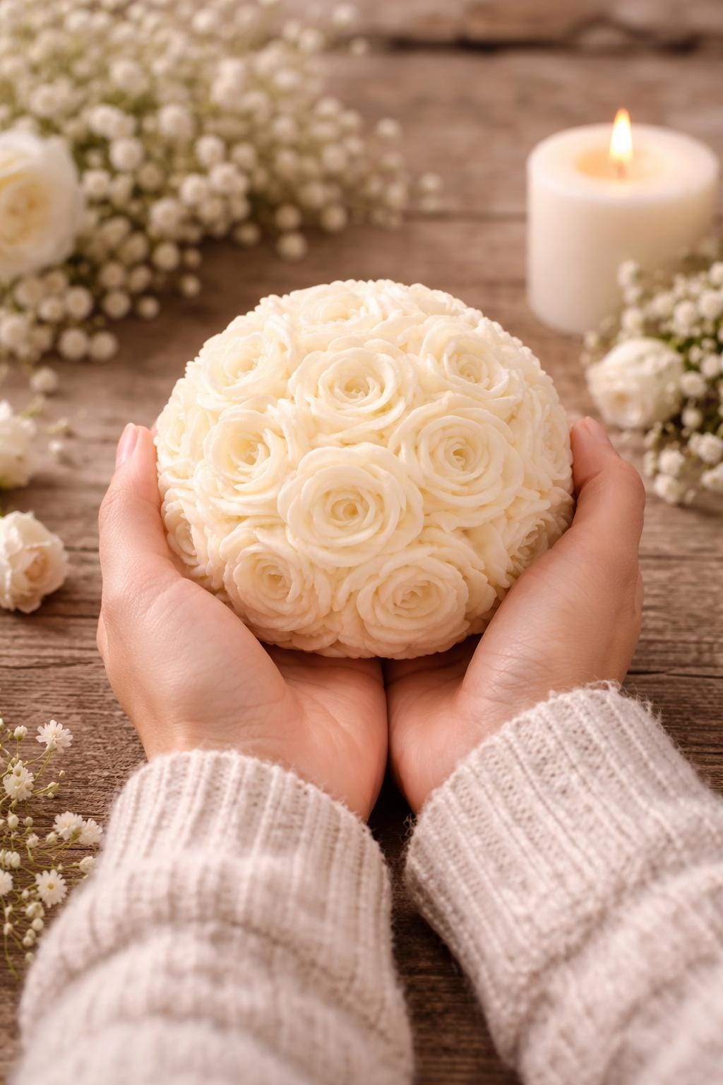 Ramadan Mubarak Gift flower candle Exquisite Oud White Musk Eid  candles made from soy wax  Islamic Vegan candles - Eid gift ideas