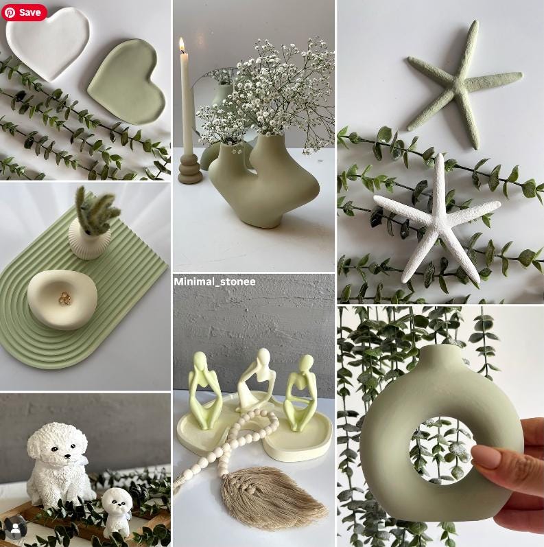Wave Sculpture Home Décor/Styling Scandi/Hygge Decor/Nordic/Minimalist Decorative Ornament/ Coral Vase Ornament