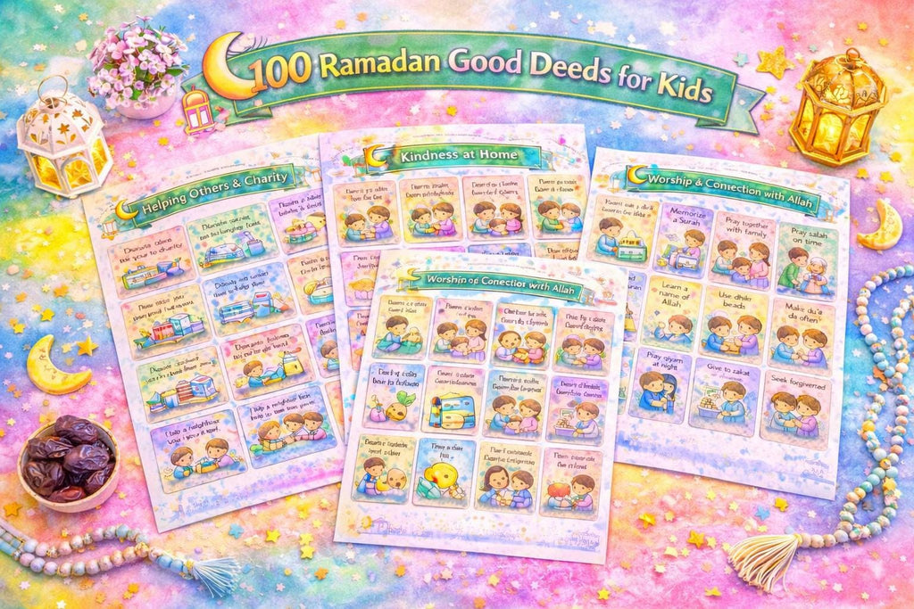 Ramadan Good Deeds for Kids | 100 Islamic Activity Cards | Printable Ramadan Calendar | Muslim Children | Instant Download