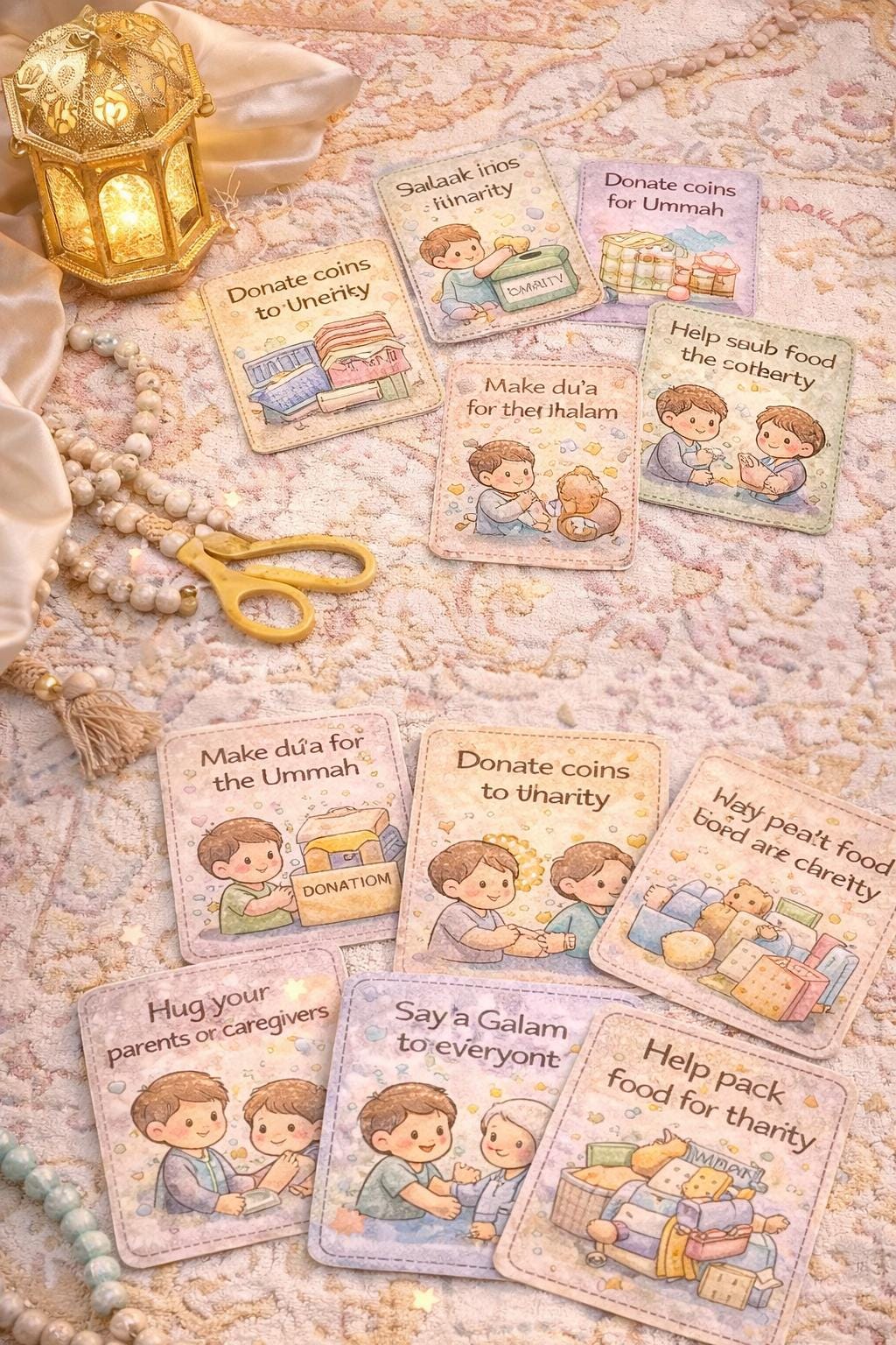 Ramadan Good Deeds for Kids | 100 Islamic Activity Cards | Printable Ramadan Calendar | Muslim Children | Instant Download