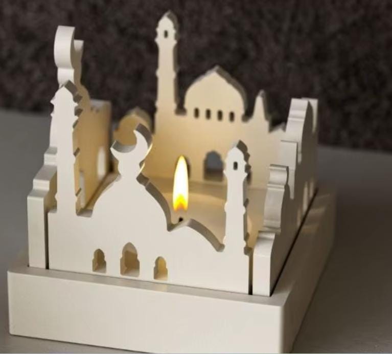 Mosque and candle wax  with three free melts Islamic tealight warmer Eid gifts Ramadan presents Islamic Vegan candles - Eid gift ideas
