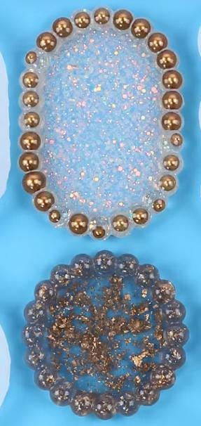 Handmade Jesmonite Heart Tray, Bobble Design, Neutral Home Decor