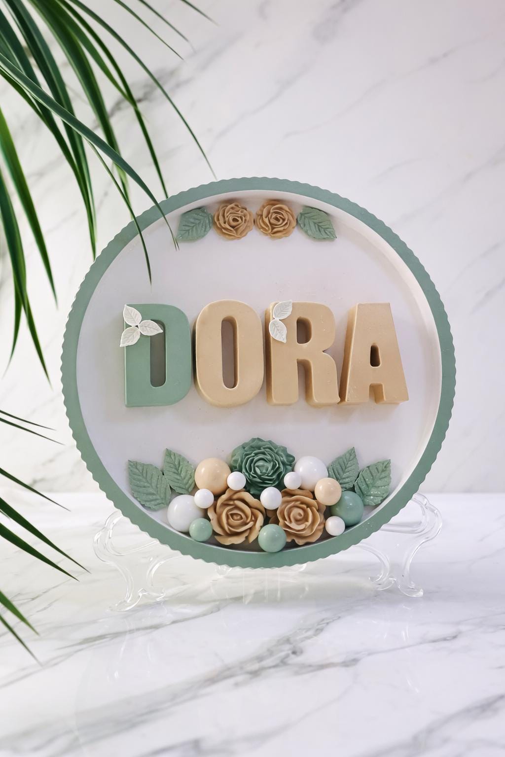 Personalized Floral Name Plaque | Teen Room Decor