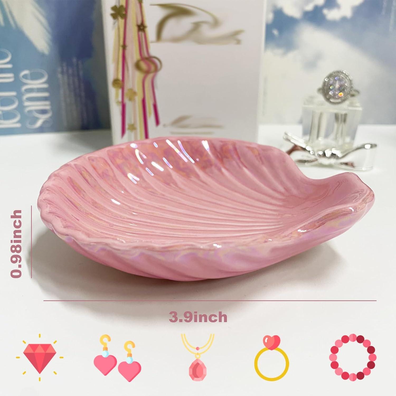 Trinket tray shell Decorative tray, custom colour effects, Handmade designs, Jesmonite, neutral home Gift for Sister Mother Daughter