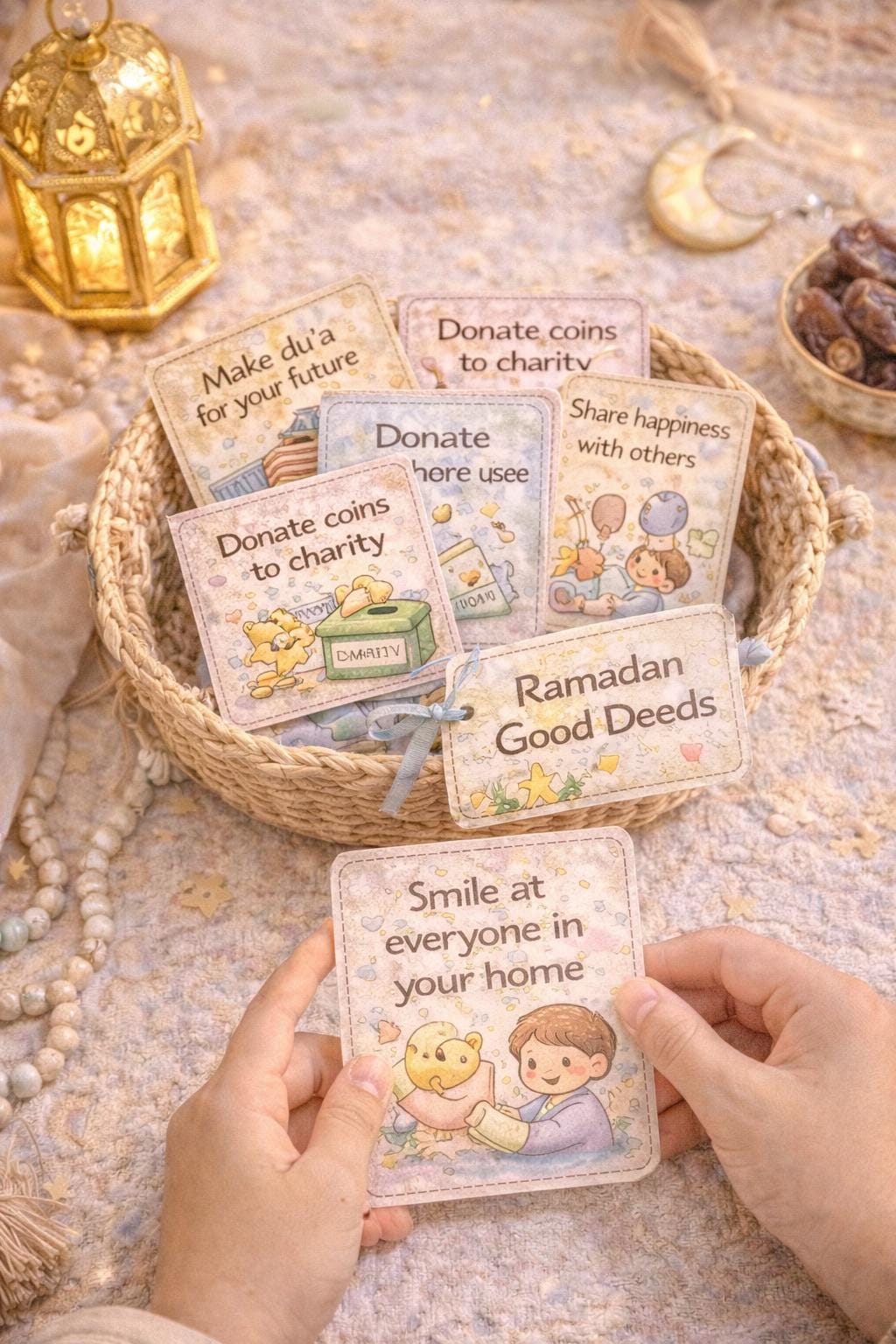 Ramadan Good Deeds for Kids | 100 Islamic Activity Cards | Printable Ramadan Calendar | Muslim Children | Instant Download