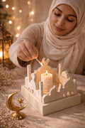 Mosque and candle wax  with three free melts Islamic tealight warmer Eid gifts Ramadan presents Islamic Vegan candles - Eid gift ideas