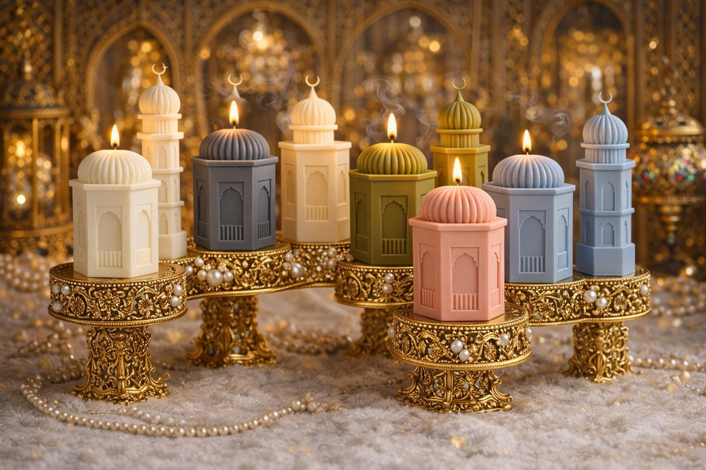 Mosque Candle: Ramadan Decor, Oud White Musk Scent