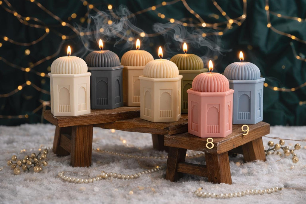 Mosque Candle: Ramadan Decor, Oud White Musk Scent
