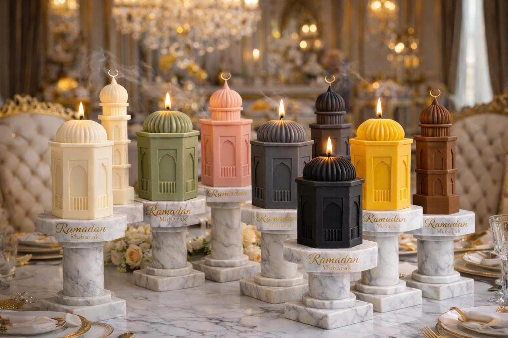 Mosque Candle: Ramadan Decor, Oud White Musk Scent