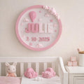 Personalized Baby Name Plaque | Pink & White Nursery Decor | Custom Name Sign for Baby Girl | Newborn Gift | Keepsake