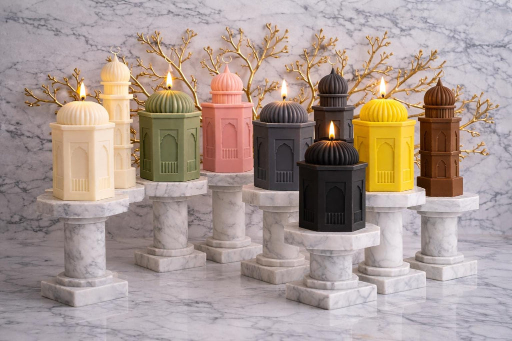Mosque Candle: Ramadan Decor, Oud White Musk Scent
