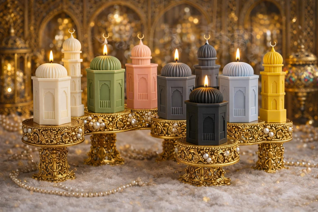 Mosque Candle: Ramadan Decor, Oud White Musk Scent