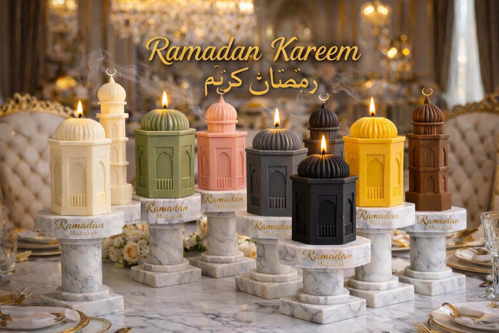 Mosque Candle: Ramadan Decor, Oud White Musk Scent