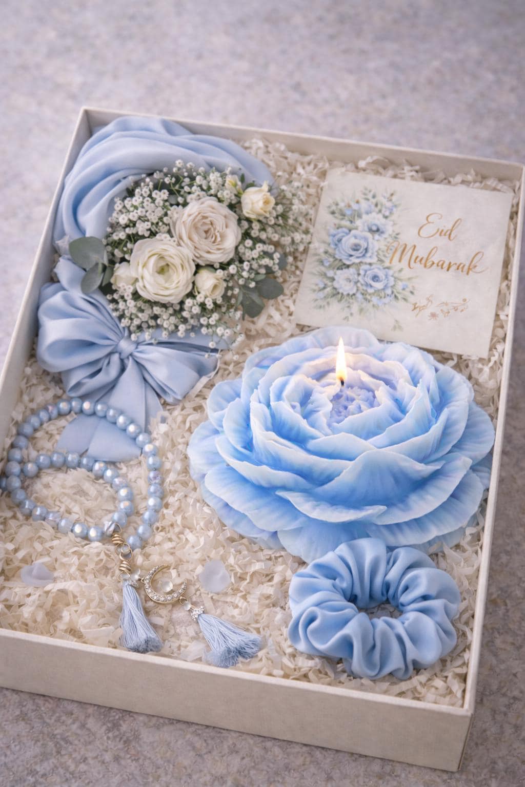 Large Peony Candle | Handmade Floral Centerpiece Gift Box
