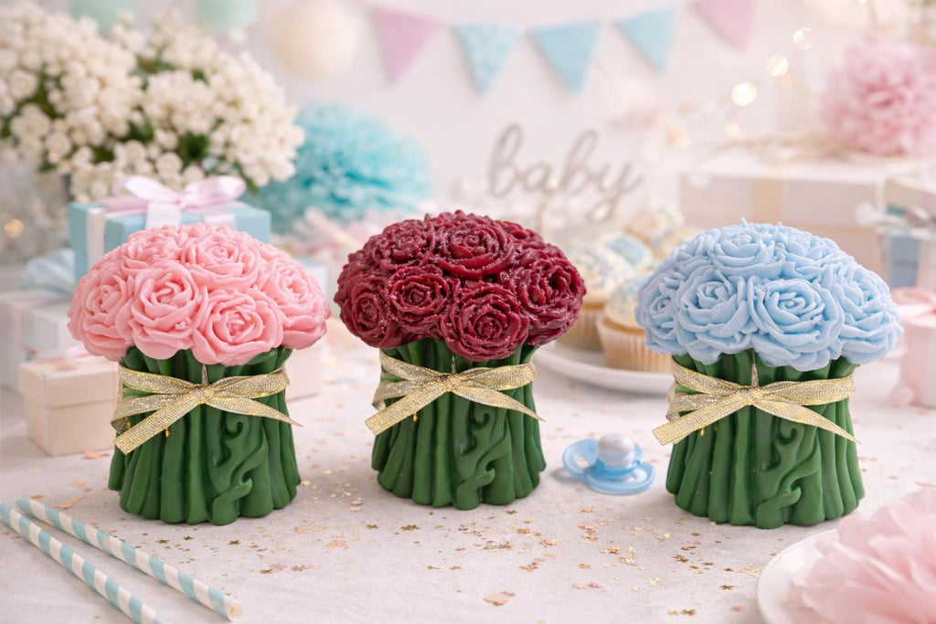 Rose Bouquet Candle | Scented Soy Wax, Elegant Home Decor