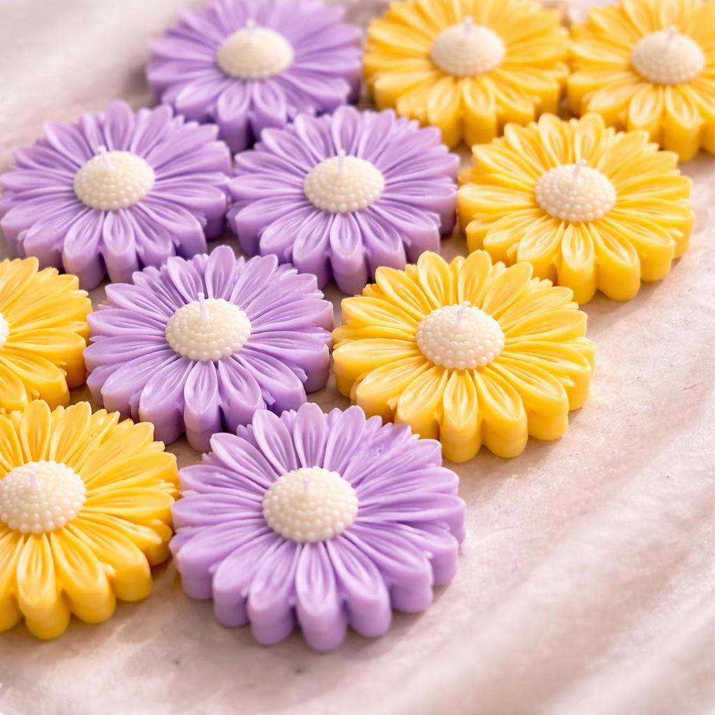 Daisy Flower Candle Favors | Wedding, Baby Shower, Party Guest Gifts
