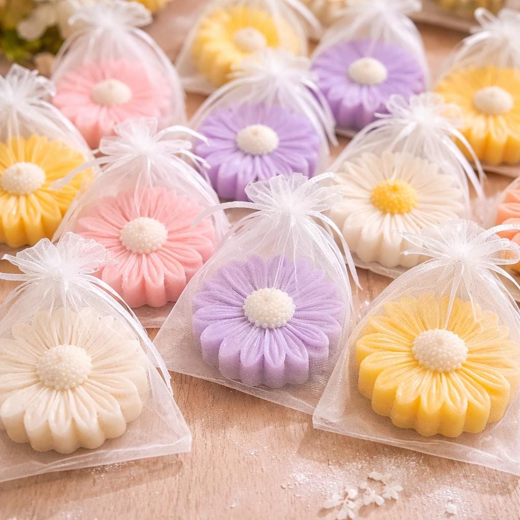 Daisy Flower Candle Favors | Wedding, Baby Shower, Party Guest Gifts