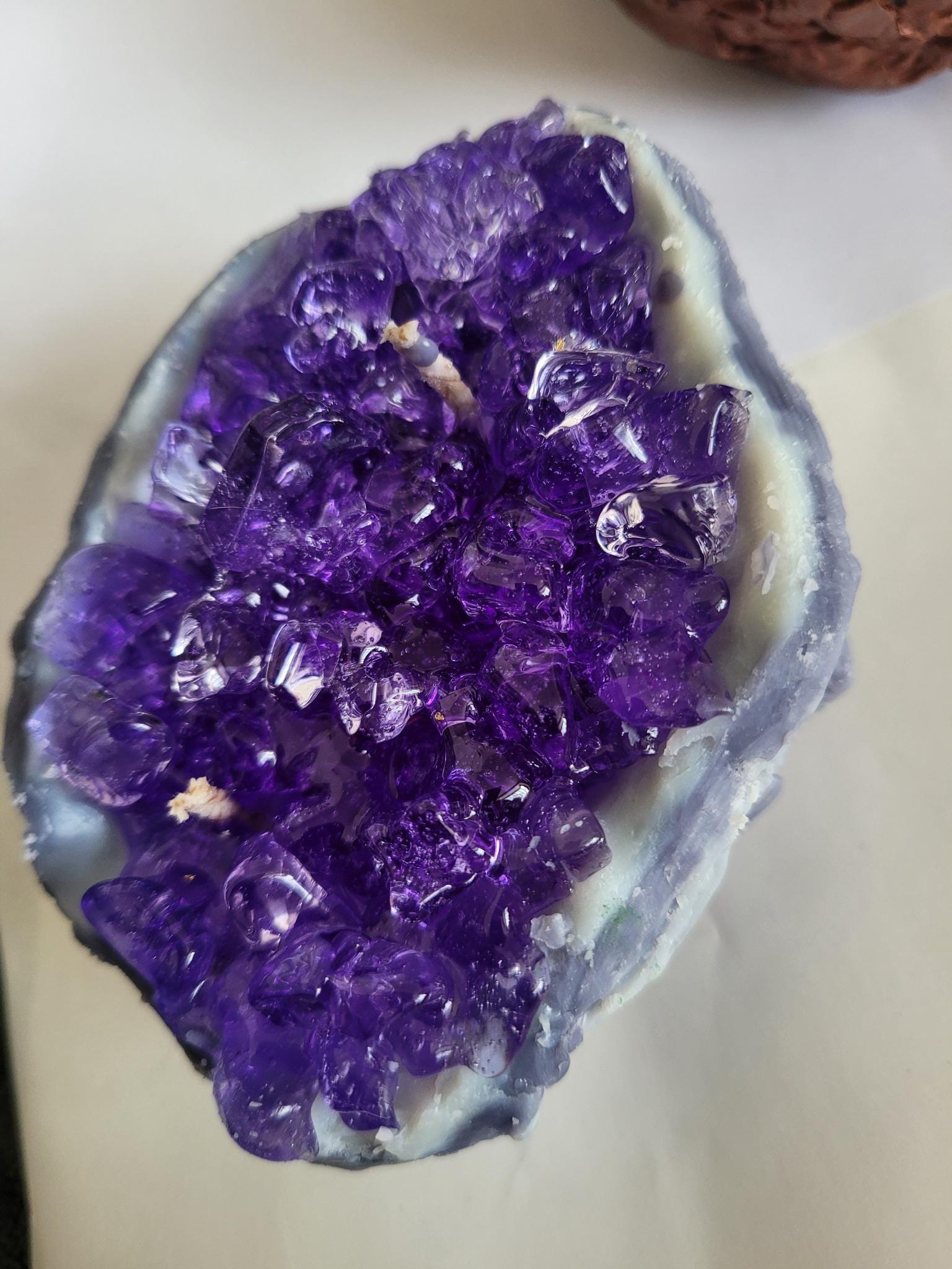 Amethyst Geode Candle | Crystal Wax Art, Spiritual Home Decor