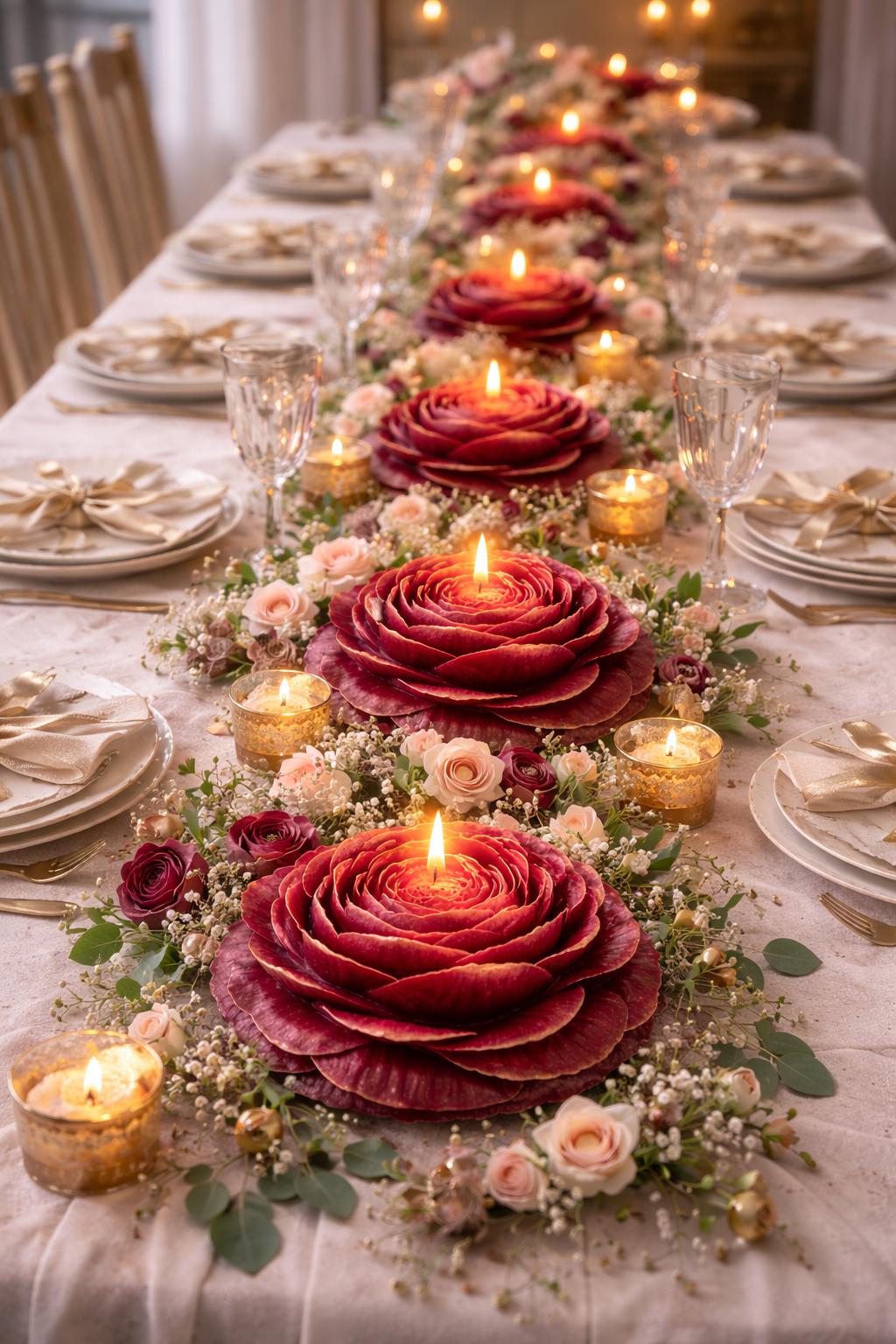 Large Peony Candle xxl Wedding Centerpiece | Luxury Table Decor | Floral Candle | Bridal Shower Decoration