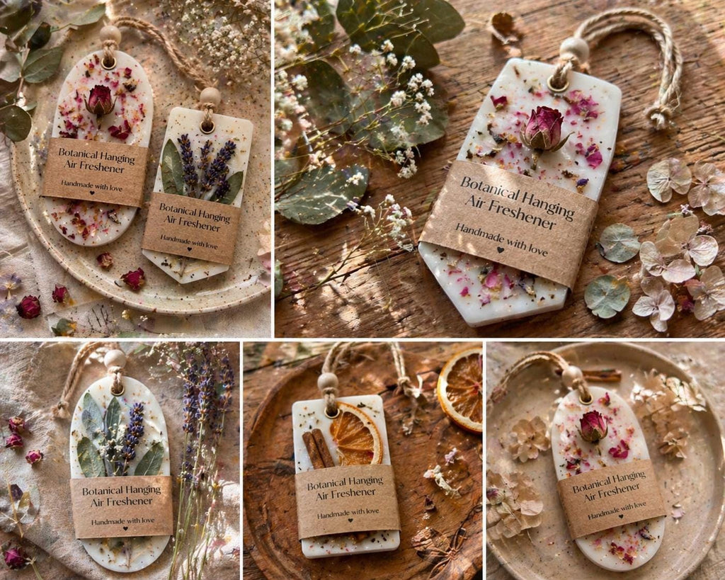 Beeswax Botanical Fragrance Hanger | Wardrobe Freshener | Botanical Wax Melt Gift | EcoFriendly AirFreshener | EnglishRose Lavender SweetPea