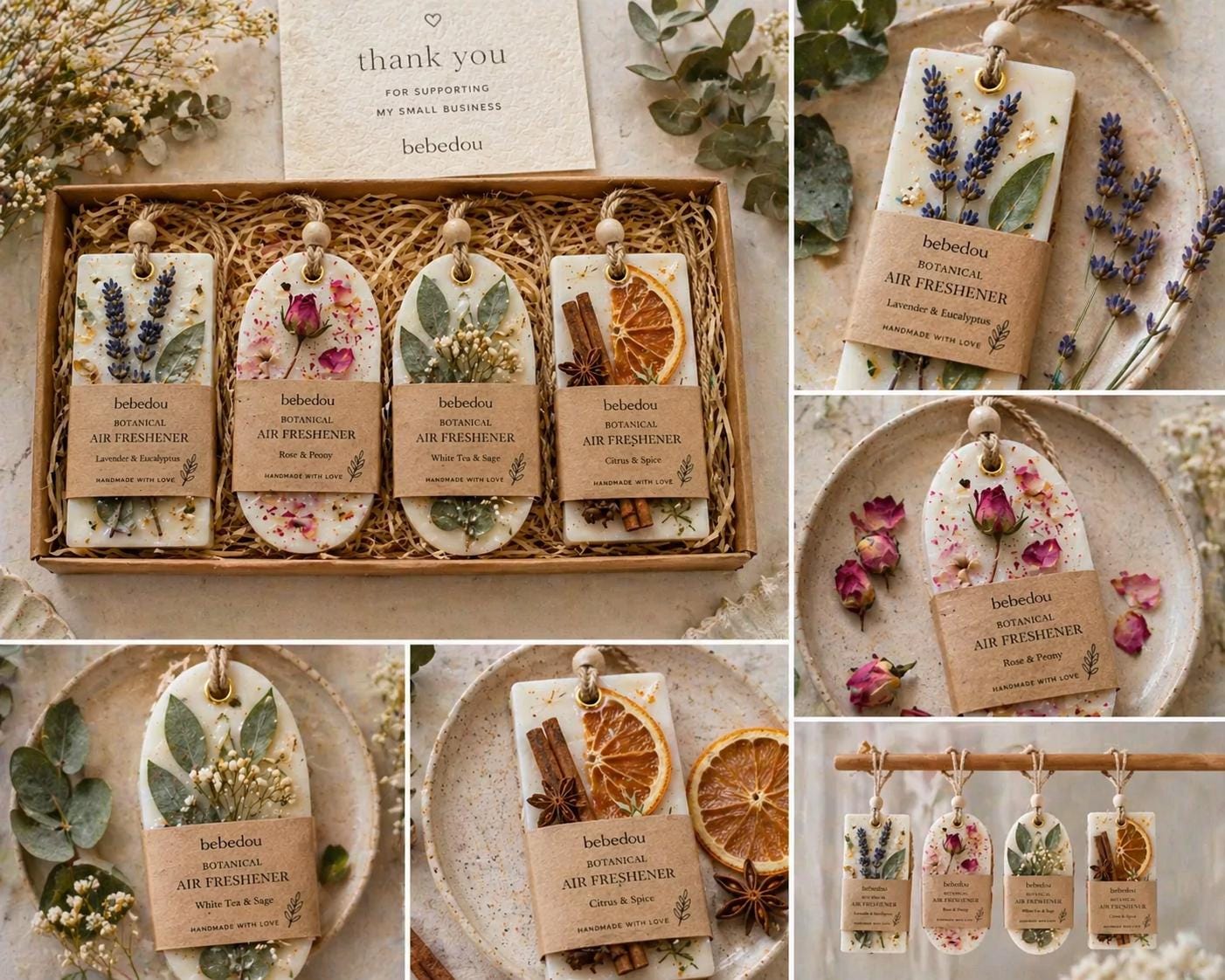 Beeswax Botanical Fragrance Hanger | Wardrobe Freshener | Botanical Wax Melt Gift | EcoFriendly AirFreshener | EnglishRose Lavender SweetPea